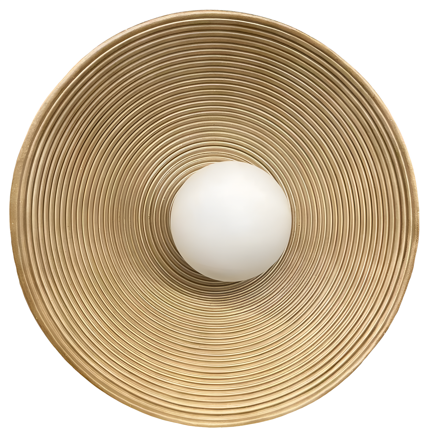 Wall Light Resin Round Retro Japandi Style | Nerivo