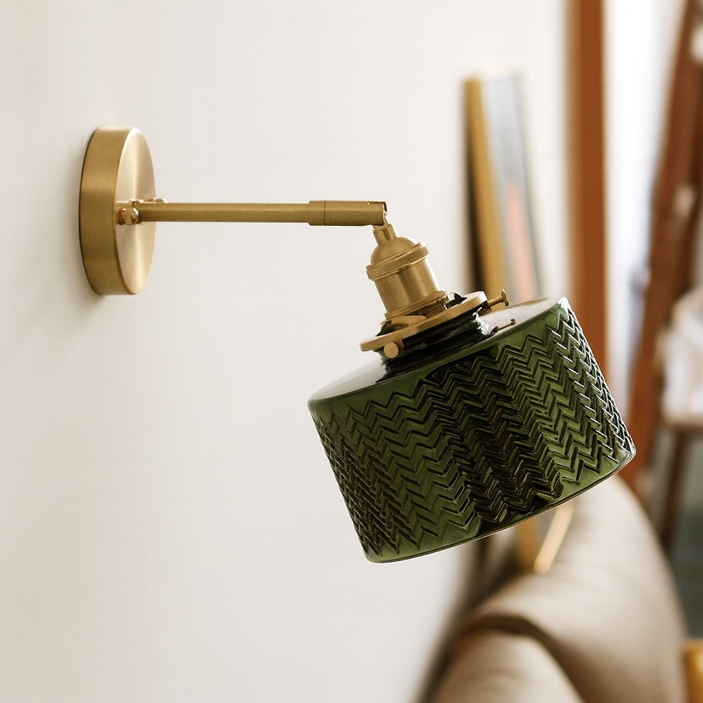 Wall Light Retro Glass Shade in Modern Style | Warano