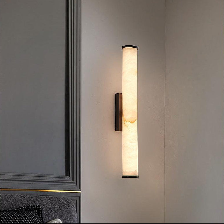 Wall Light Spanish Marble with Copper Finish | Marvello