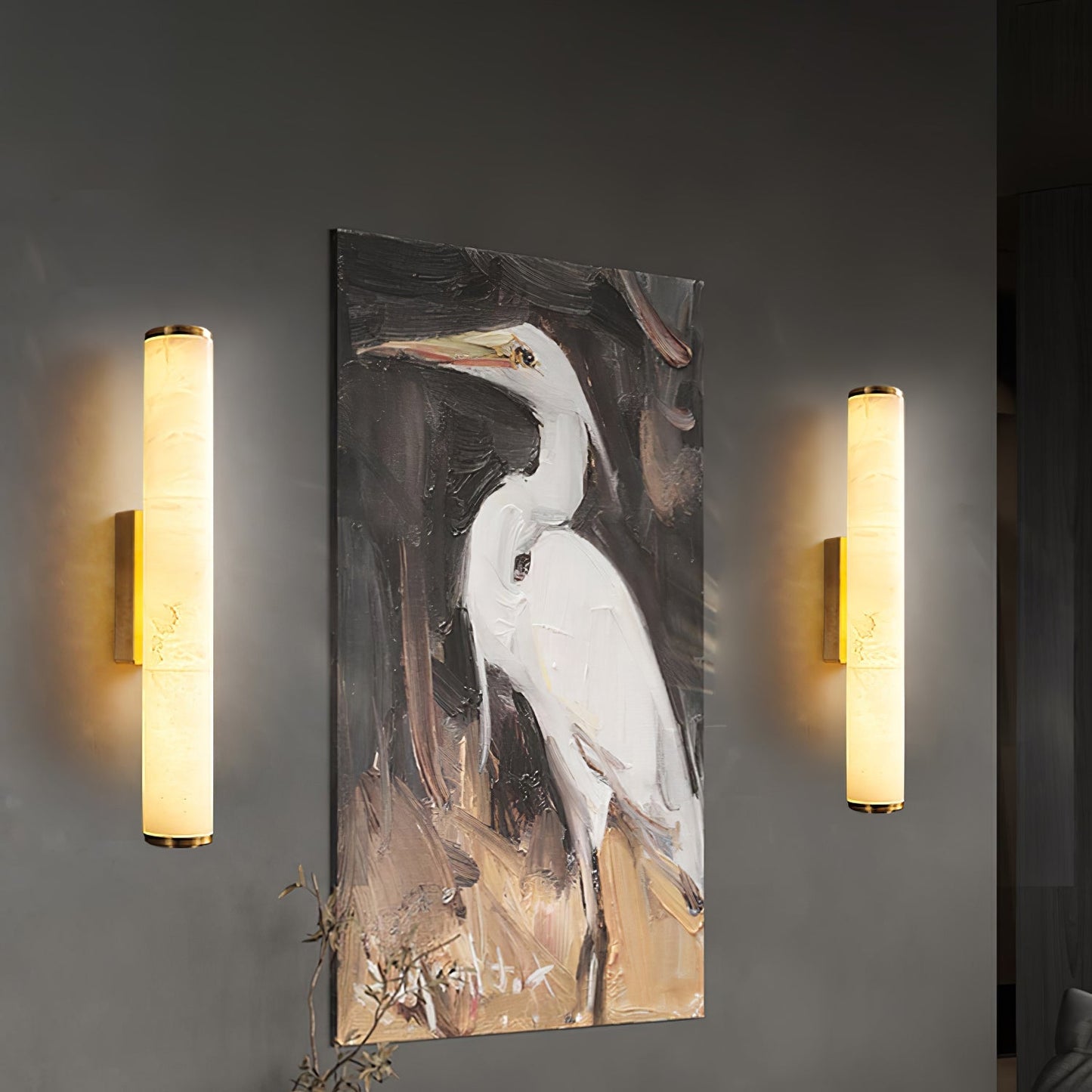 Wall Light Spanish Marble with Copper Finish | Marvello