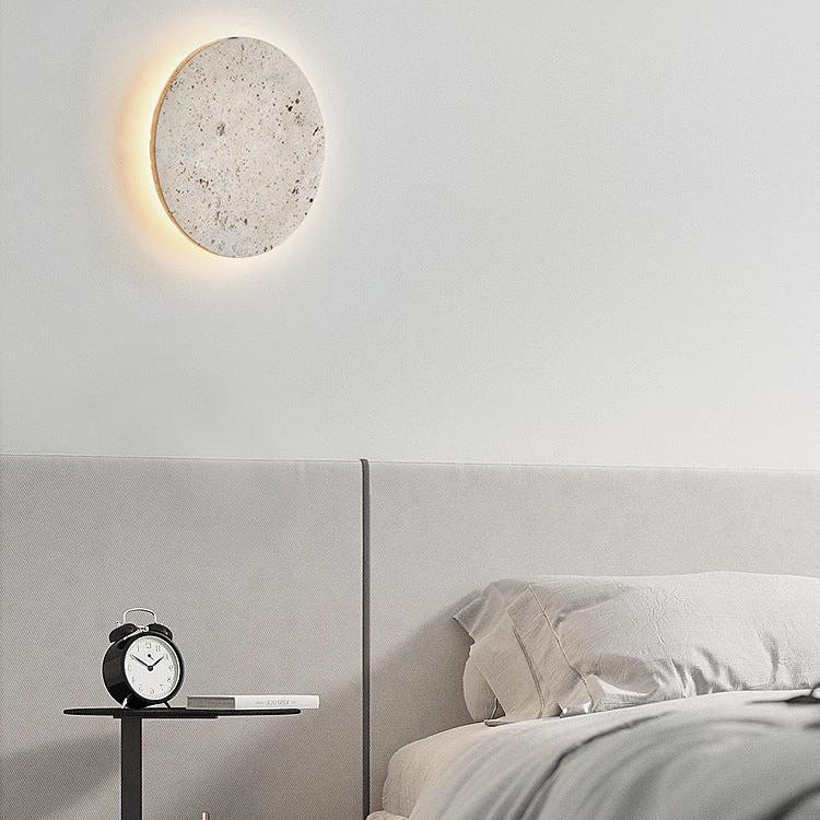 Wall Light Travertine Glow Minimal Design | Alveno