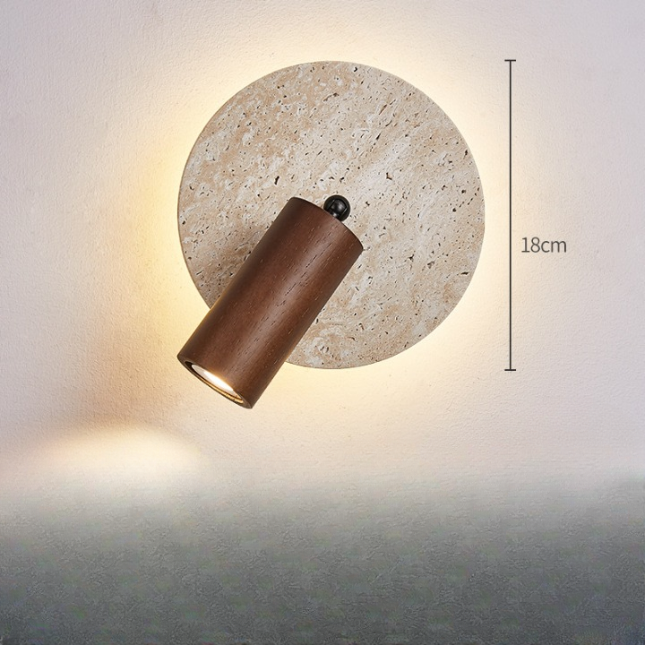 Wall Light Travertine Rotatable in Modern Design | Kalven