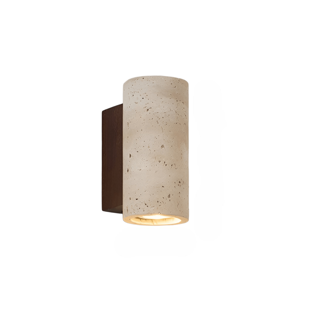 Wall Light Travertine Stone Japandi Minimalist Style | Lunori