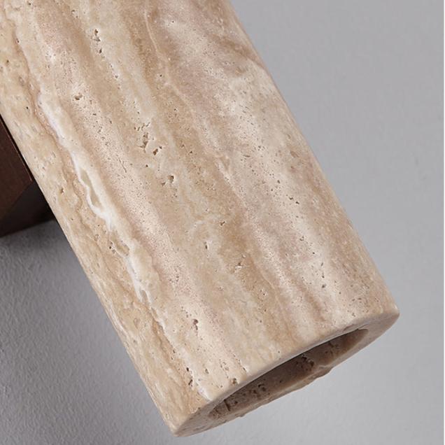 Wall Light Travertine Stone Japandi Minimalist Style | Lunori