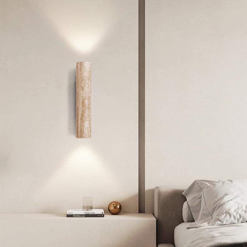Wall Light Travertine Stone Japandi Minimalist Style | Lunori