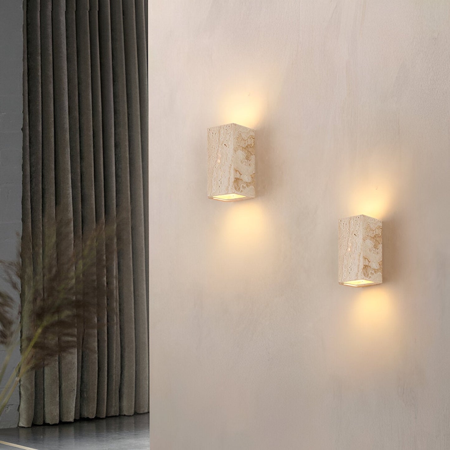 Wall Light Travertine Stone Minimalist Outdoor Design | Livane