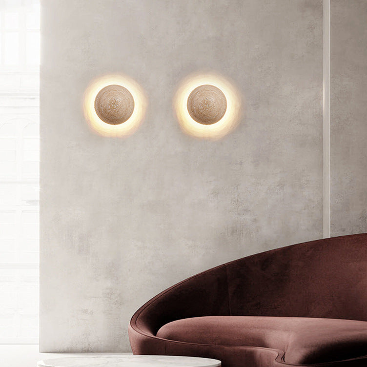 Wall Light Travertine Stone Modern Minimalist Style | Tinero