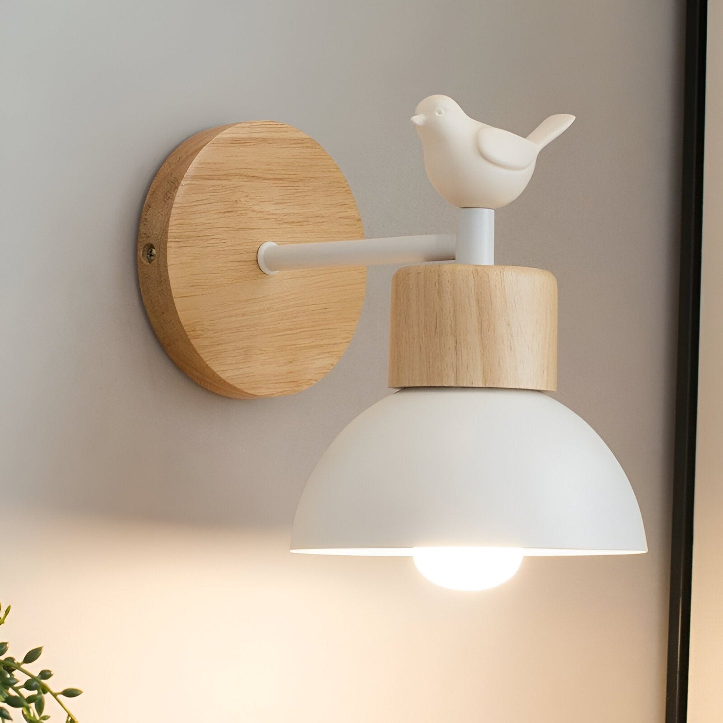 Wall Light Wood Iron in Nordic Japandi Style | Olvane