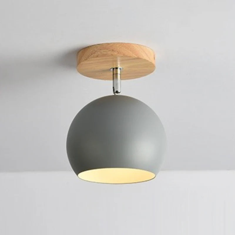 Wall Light Wood LED Adjustable Metal Globe Scandinavian | Tarvelo
