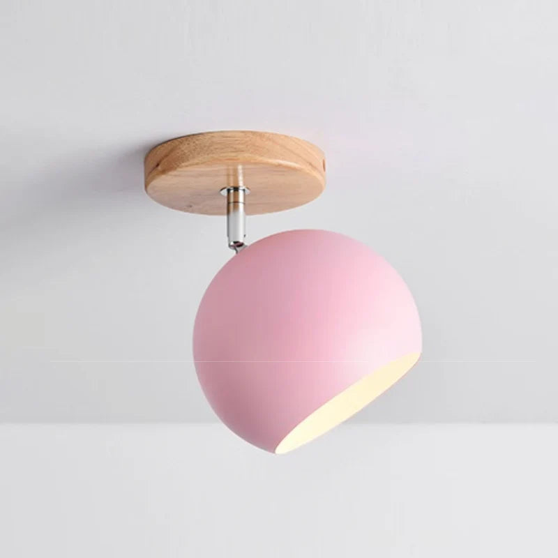 Wall Light Wood LED Adjustable Metal Globe Scandinavian | Tarvelo