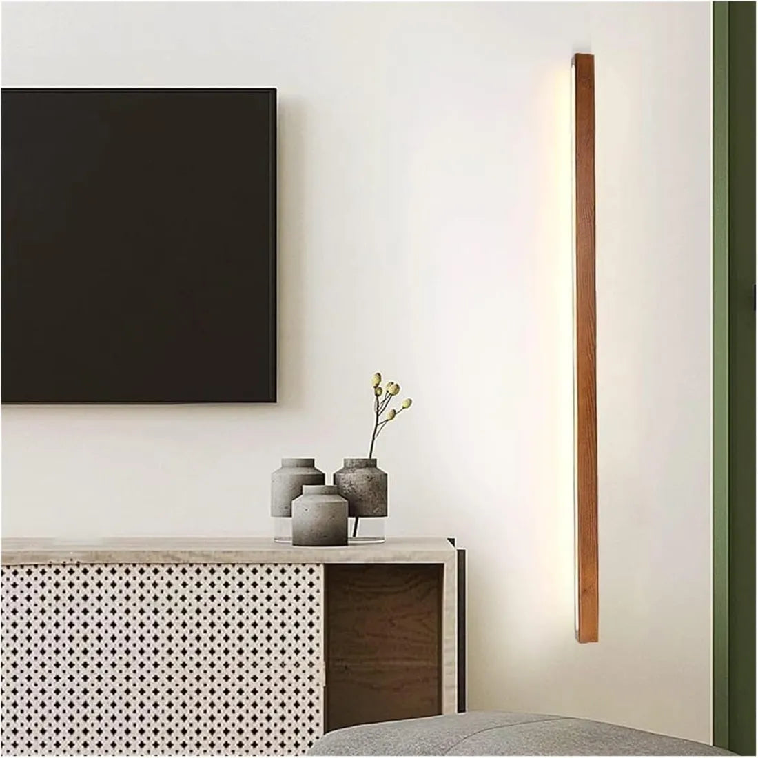 Wall Light Wood Mirror in Nordic Style | Noriel