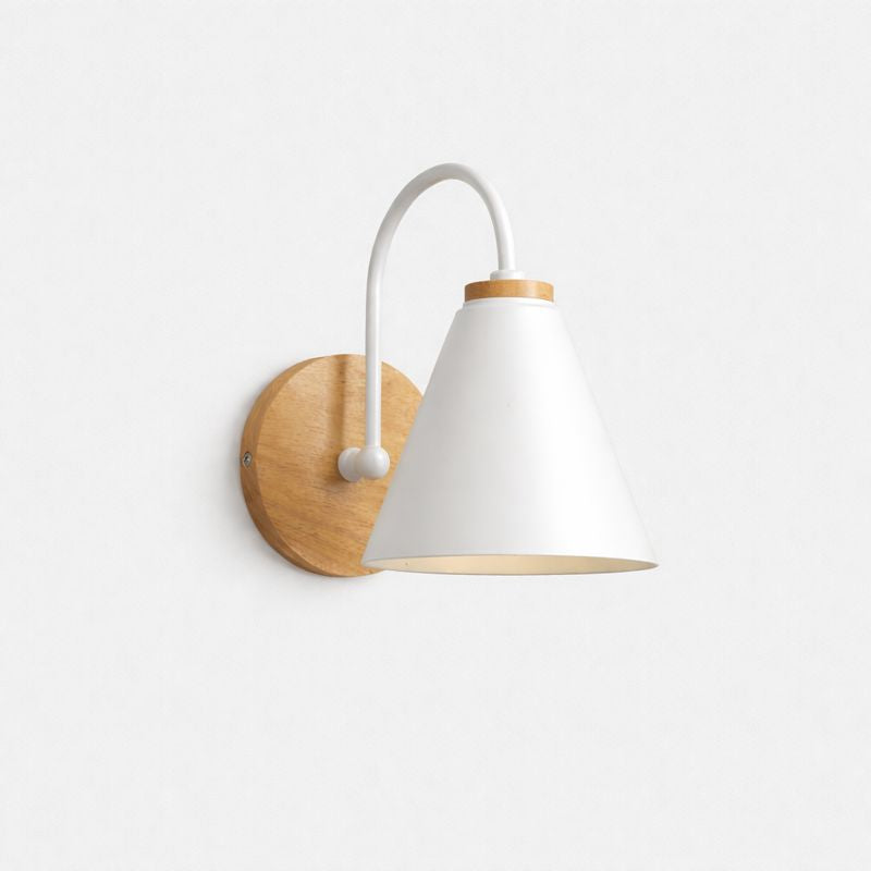 Wall Light Wood and Metal Curved Design Modern Interior | Rofani