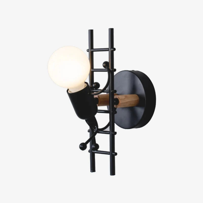 Wall Light Wood and Metal Modern Industrial | Stairix