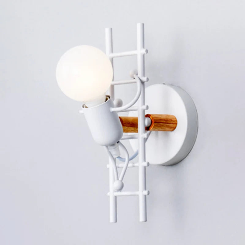 Wall Light Wood and Metal Modern Industrial | Stairix