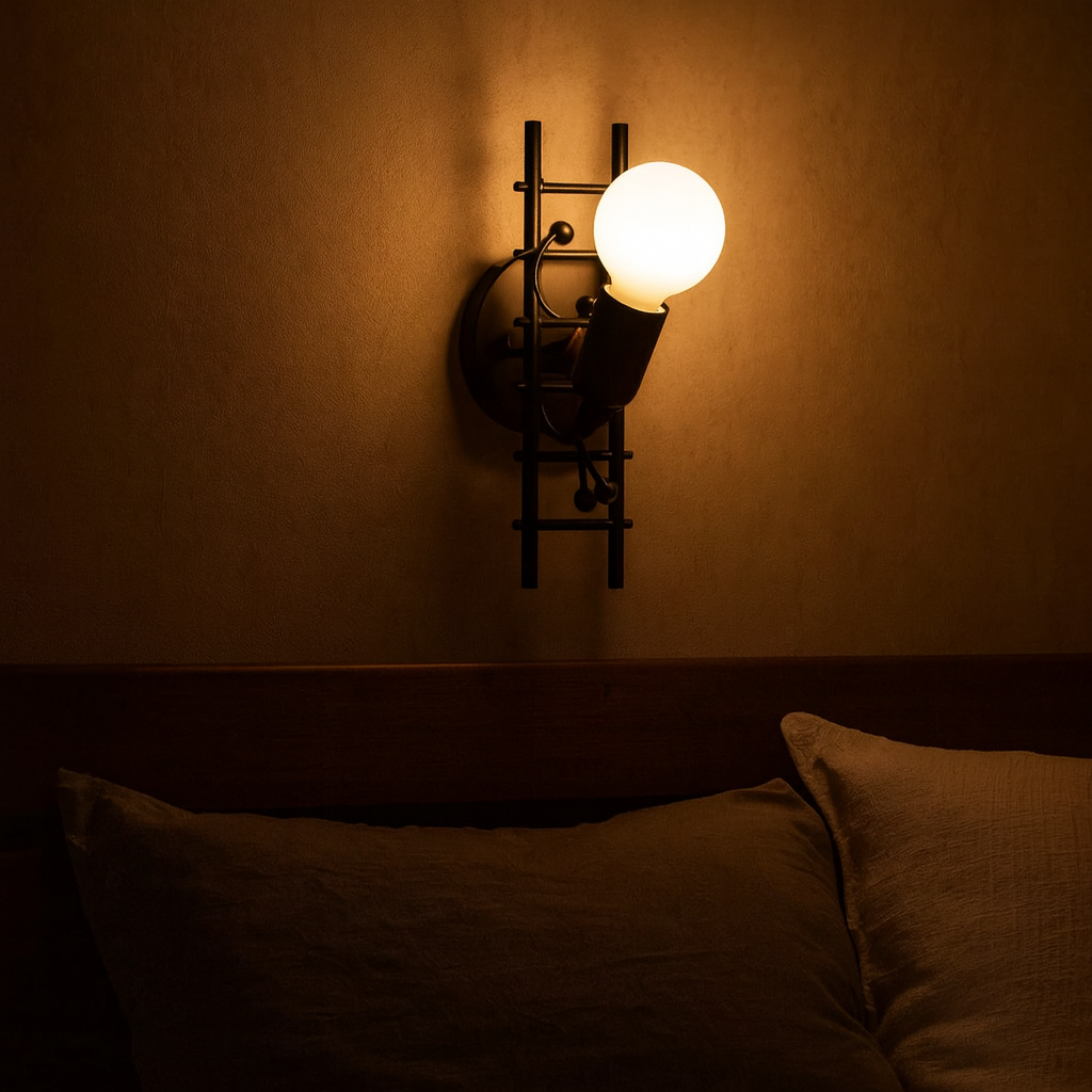 Wall Light Wood and Metal Modern Industrial | Stairix