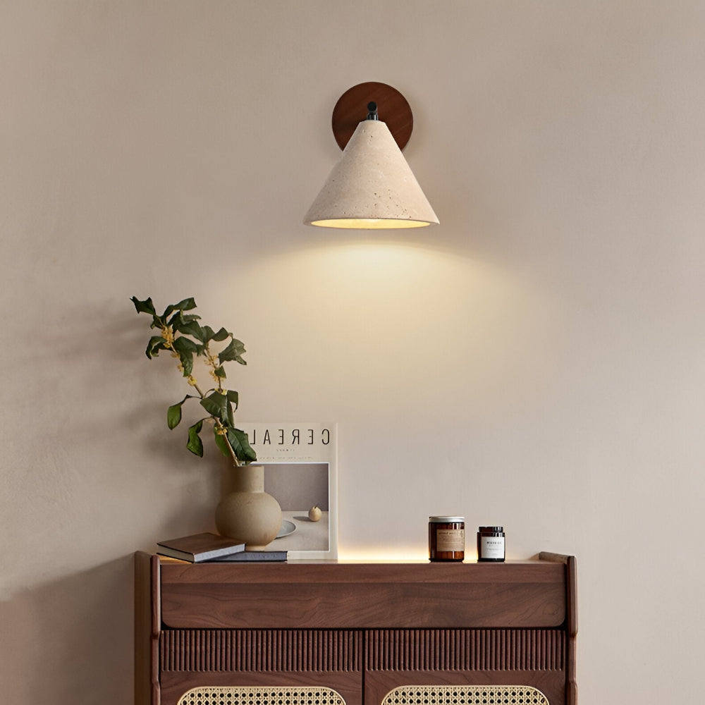 Wall Light Yellow Travertine LED Natural Style | Travion