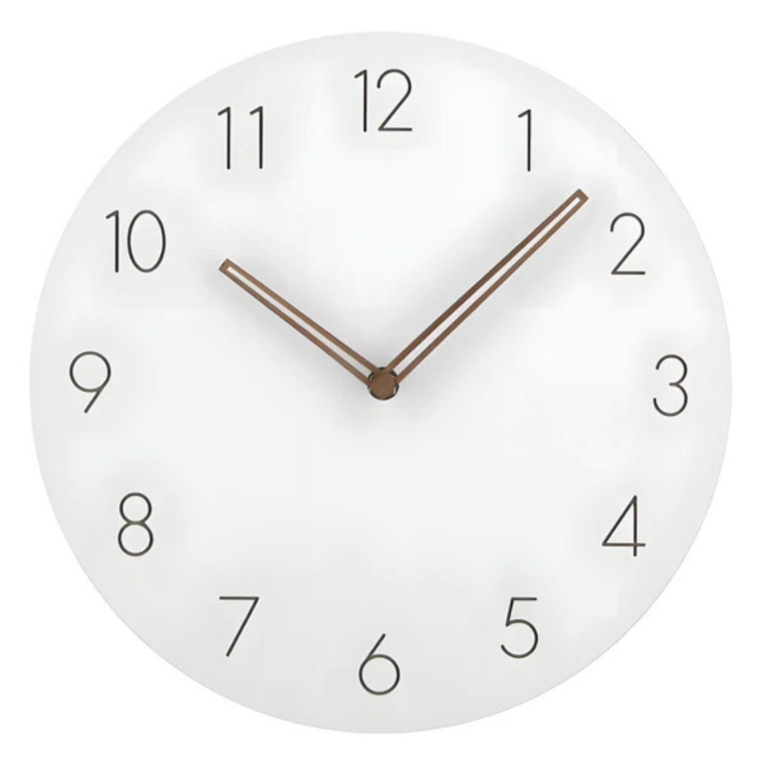 Wall clock wood with silent movement and minimalist design | Solven