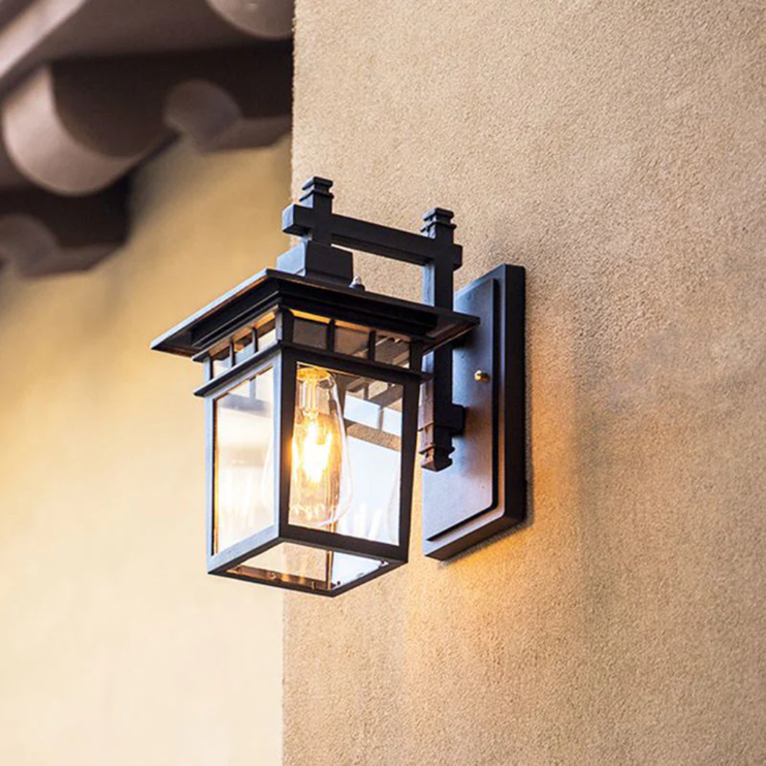 Wall light aluminium with glass cover for outdoor use - Veylo