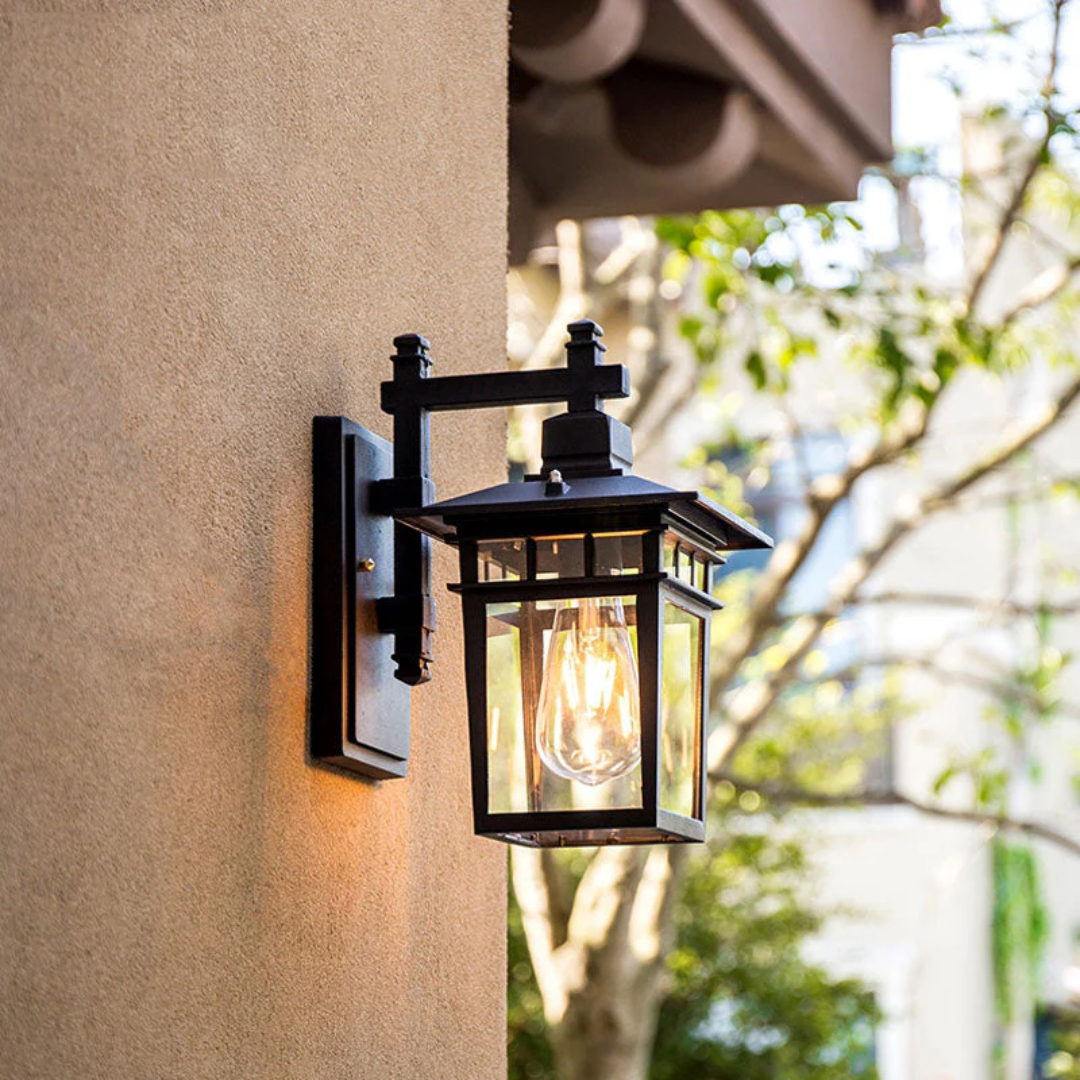 Wall light aluminium with glass cover for outdoor use - Veylo