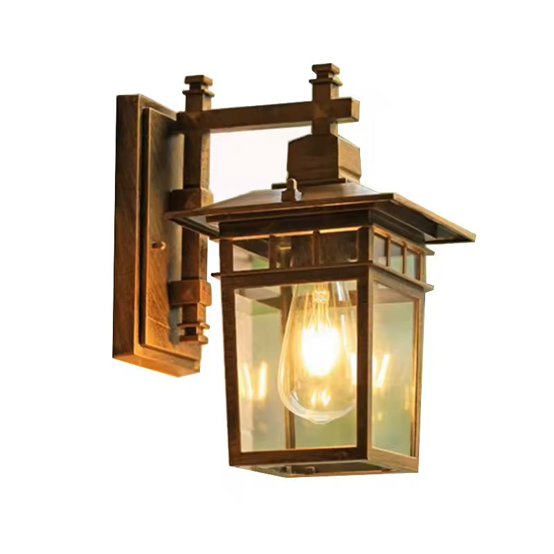 Wall light aluminium with glass cover for outdoor use - Veylo