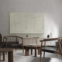 Abstract Line Canvas Wall Art Minimalist Beige | Arvessa