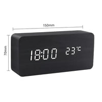 Alarm Clock Wooden Design with LED Display | Lerano