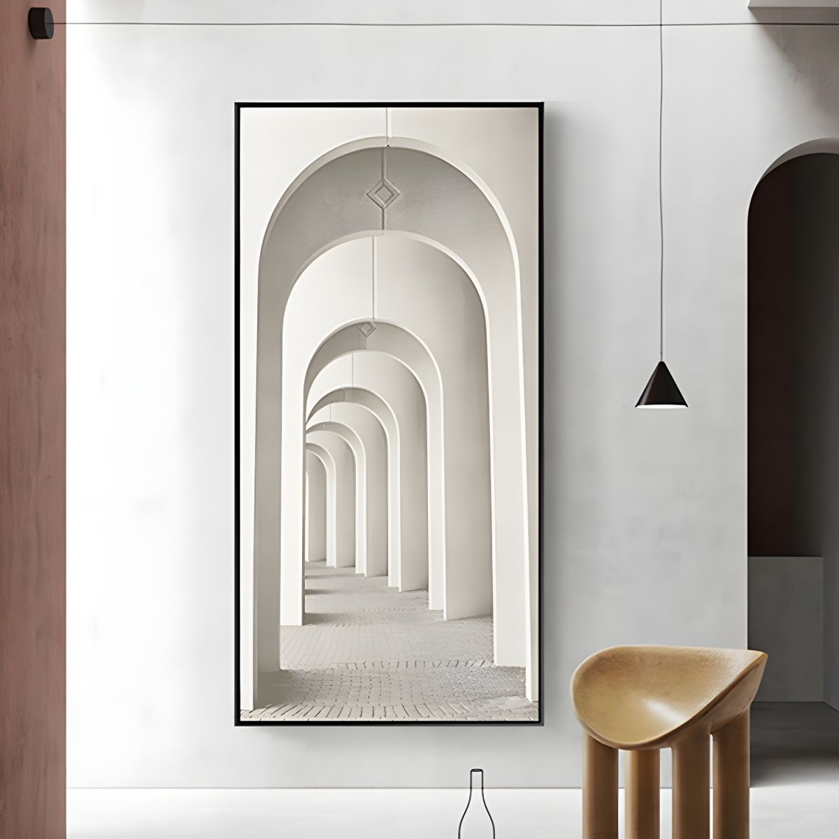 Architectural Canvas Wall Art Arch Corridor Modern | Arqvion
