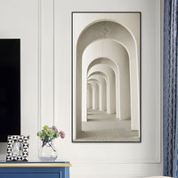 Architectural Canvas Wall Art Arch Corridor Modern | Arqvion