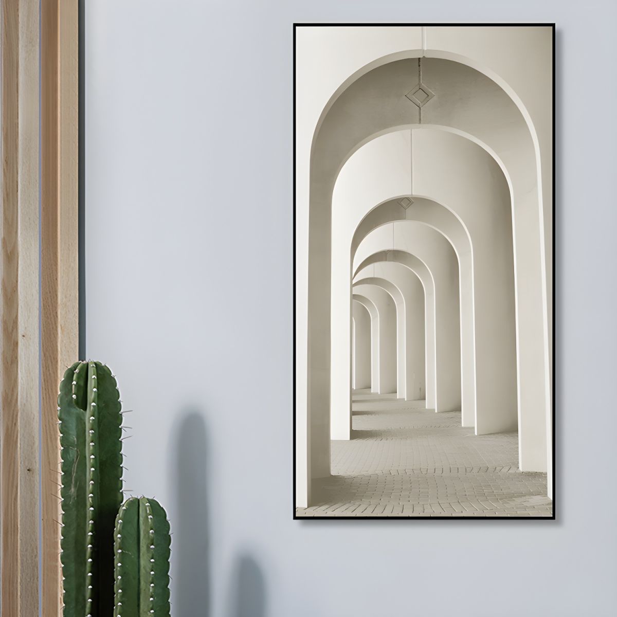 Architectural Canvas Wall Art Arch Corridor Modern | Arqvion