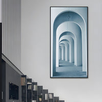 Architectural Canvas Wall Art Arch Corridor Modern | Arqvion