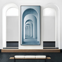 Architectural Canvas Wall Art Arch Corridor Modern | Arqvion