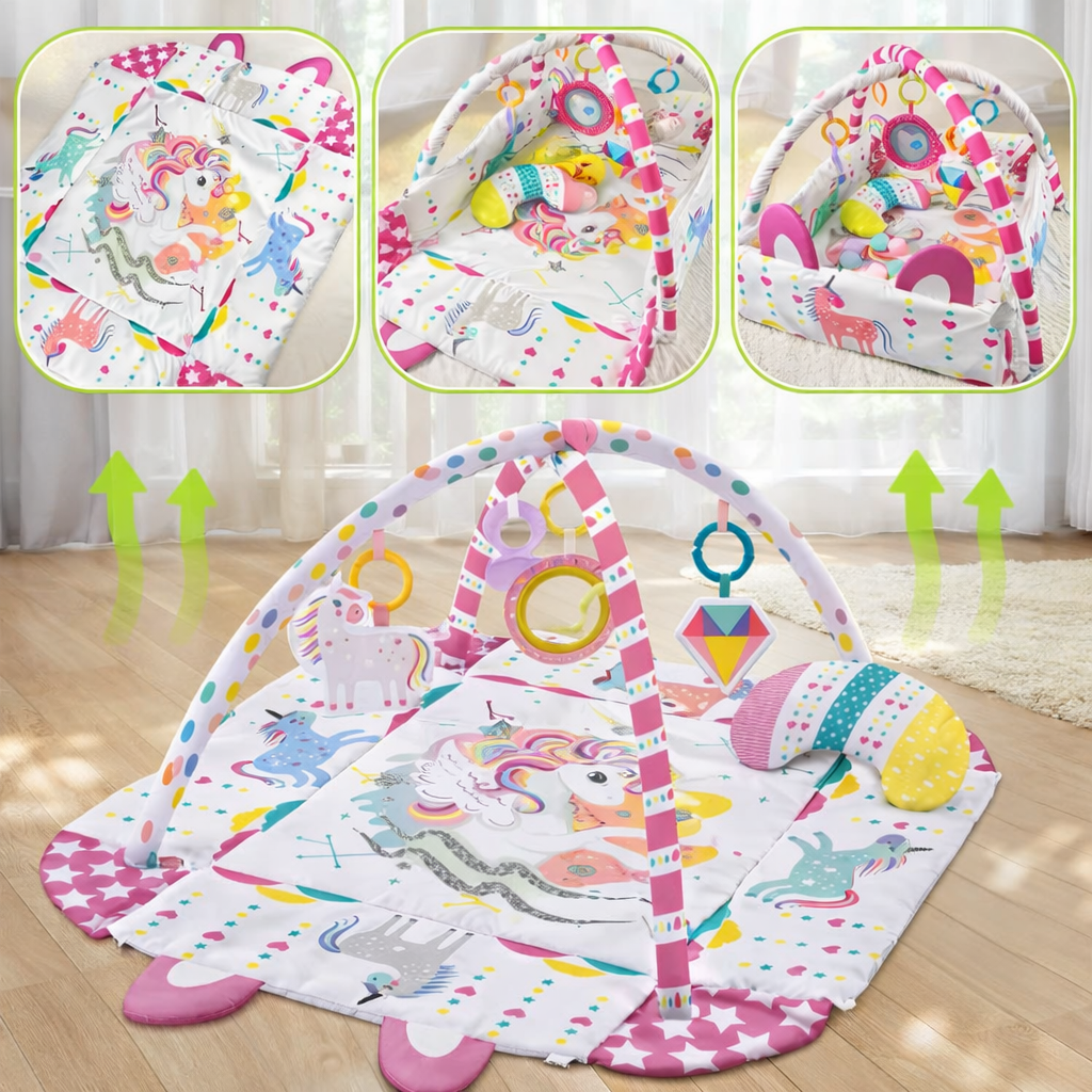 Baby Play Gym Activity Mat with Hanging Toys | Lunavio 6