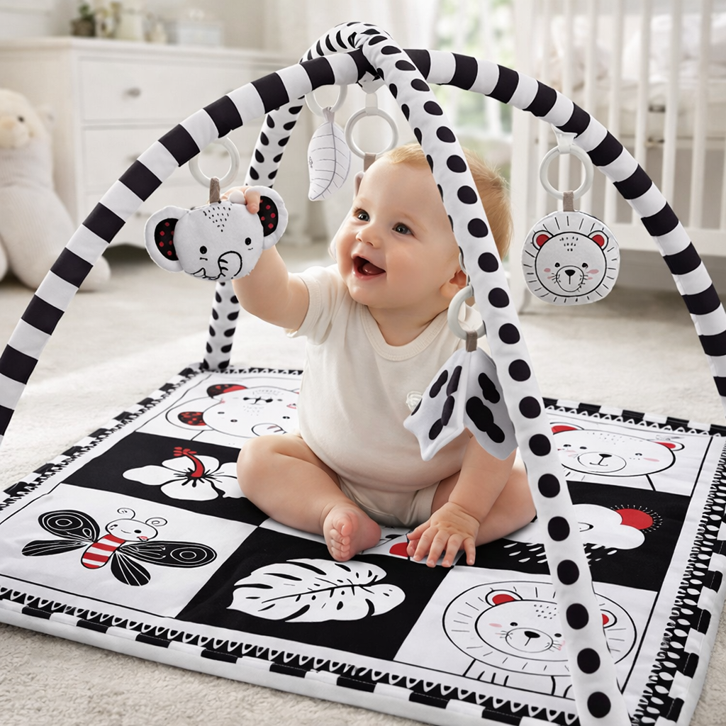 Baby Play Gym Activity Mat with Hanging Toys | Zenvilo