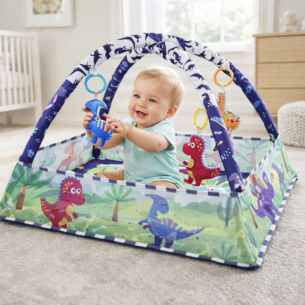 Baby Play Gym Activity with Arch and Mat | Playva