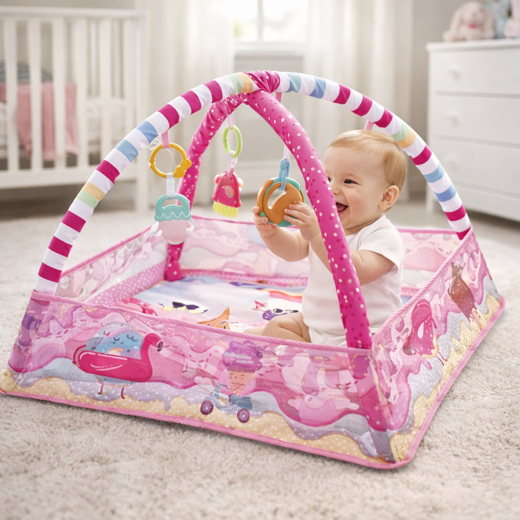 Baby Play Gym Activity with Arch and Mat | Playva