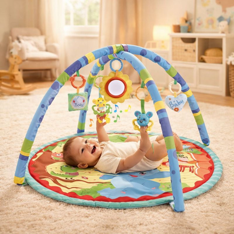 Baby Play Gym with Activity Arch and Play Mat for Infants | Ponavo