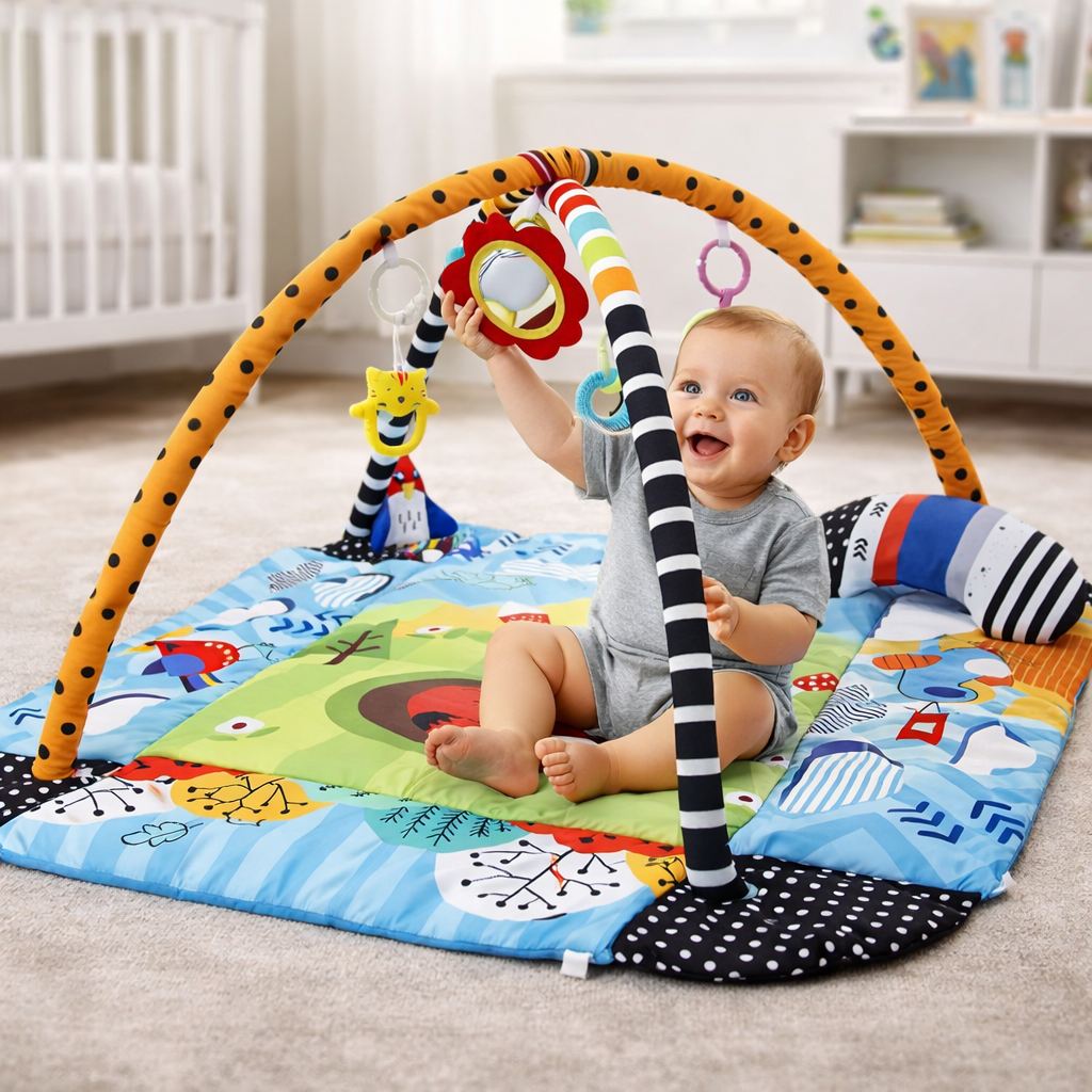 Baby Play Gym with Foldable Activity Mat | Zenvico