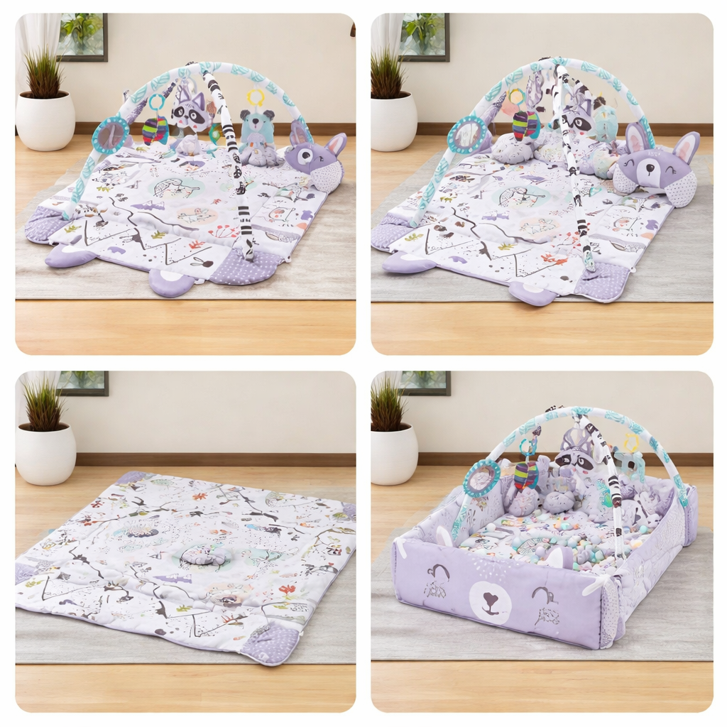 Baby Play Gym with Foldable Activity Mat | Zenvico