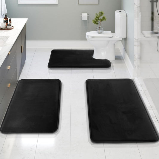Bathroom Mat Memory Foam Set Anti-Slip Washable | Selano