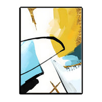 Canvas Wall Art 3 Piece Set Yellow Teal Modern | Zalvero