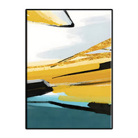 Canvas Wall Art 3 Piece Set Yellow Teal Modern | Zalvero