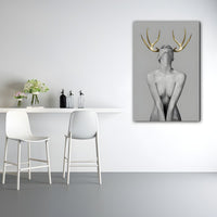 Canvas Wall Art Gold Antlers Modern Photography | Cervaro