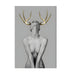 Canvas Wall Art Gold Antlers Modern Photography | Cervaro