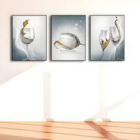 Canvas Wall Art Set Wine Glass Modern Decor | Vanora