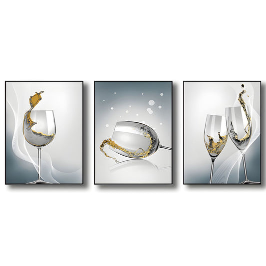 Canvas Wall Art Set Wine Glass Modern Decor | Vanora