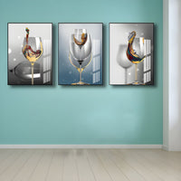 Canvas Wall Art Set Wine Glass Modern Decor | Vanora