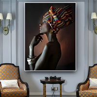 Canvas Wall Art Tribal Woman Portrait Modern | Zafira