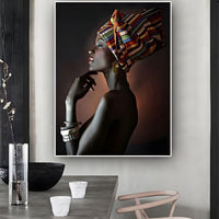 Canvas Wall Art Tribal Woman Portrait Modern | Zafira