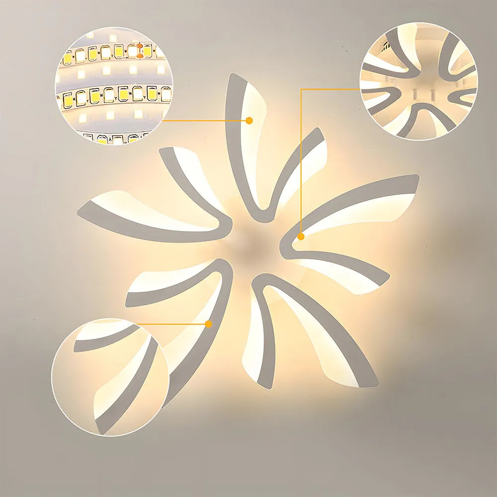 Ceiling Light Acrylic Petal Nordic Style | Melior