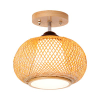 Ceiling Light Bamboo Semi Flush Mount Modern Style | Ravela